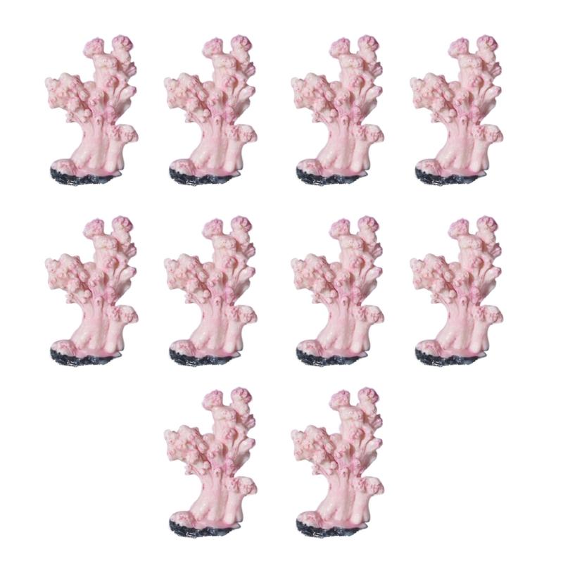 10pcs Colorful Artificial Corals Reef Decoration Simulation Corals Landscape for Bettas Fish Tanks Lovely Styles