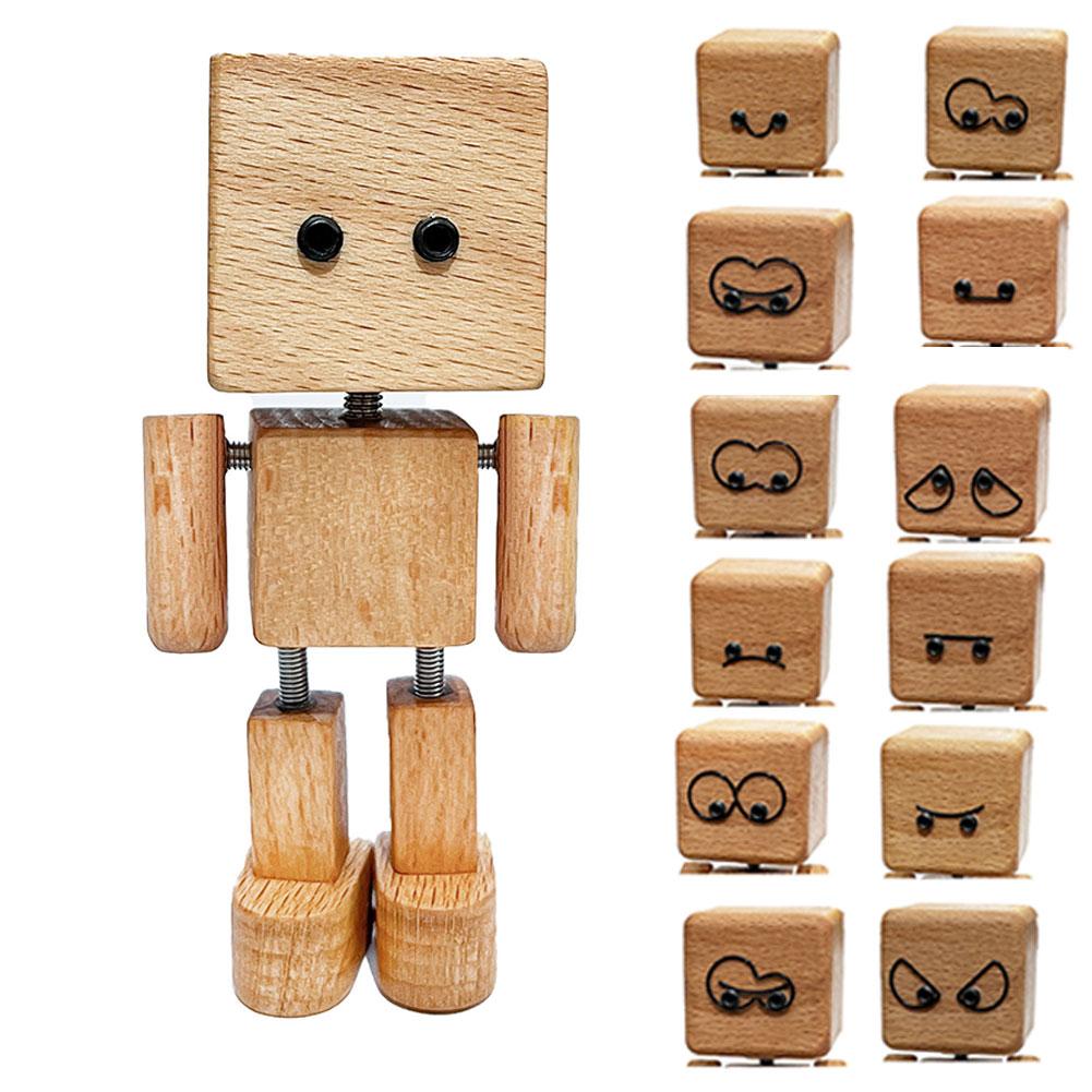 Car Aromatherapy Shaking Wooden Man Car Air Outlet Diffuser Figurine Prnament Interior Accessory Decoration Car E4K6