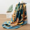 100% mulberry silk silk scarf women's  spring and summer double-sided printed silk scarf shawl