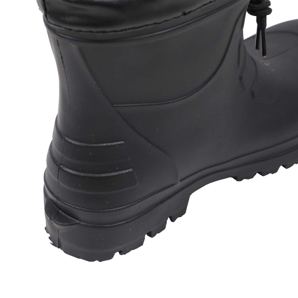 nobuoka Work Hybrid Sizes LL CO-COS Boots/Rain Boots, Ultra-Lightweight, Short, EVA, Unisex, Ziproa, Black, S/M/L, (26.5-27.0 cm)