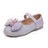 Girls Leather Shoes for Party Wedding Fashion Children Rhinestone Performance Shoes with Bow-knot Kids Cartoon Princess Shoes