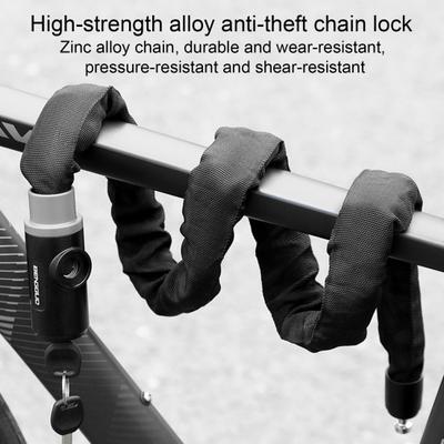 Bicycle Chain Lock with 2 Keys Long Heavy Duty Waterproof Universal MTB Road Mountain Bike Anti-Theft Security Lock Bike Motorcycle Scooter