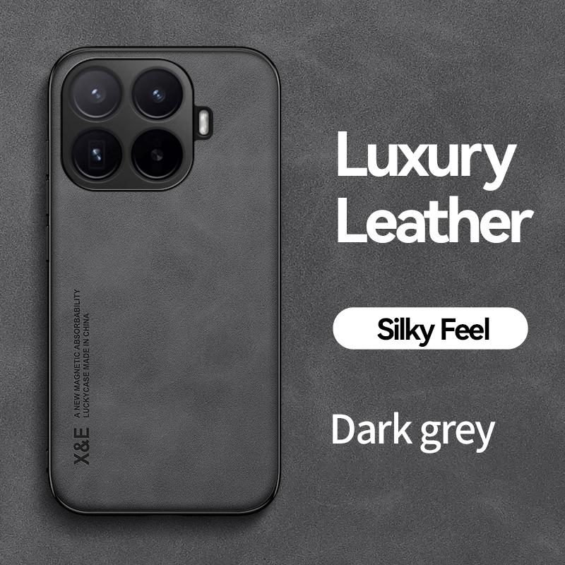 KEYSION Luxury Retro PU Leather Phone Case for Xiaomi 17T Pro 5G Soft Silicone+PC Shockproof Phone Back Cover for Xiaomi 17T