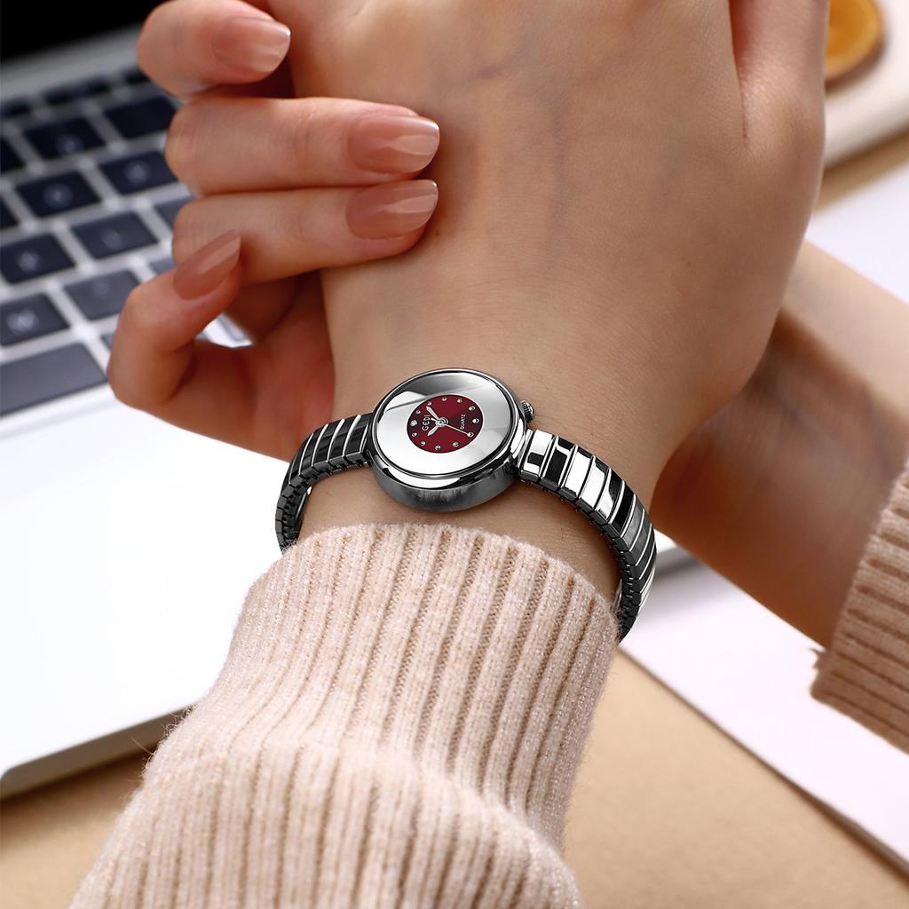 Sky Mirror Subdial, Elastic Band, Student Watch, Niche High-End, Exquisite And Versatile Women'S Quartz Watch