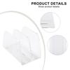 Letter Sorter Clear Desk Organizer For Home Office 2-compartment Design Thick Acrylic Construction Smooth Rounded Edges For Home