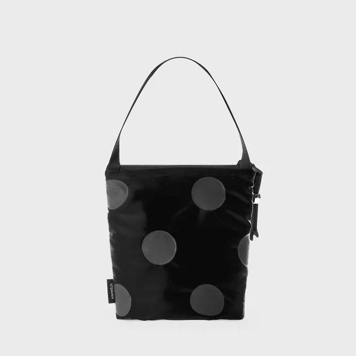 HANDLE POUCH 001 Glossy Black Polka Dot