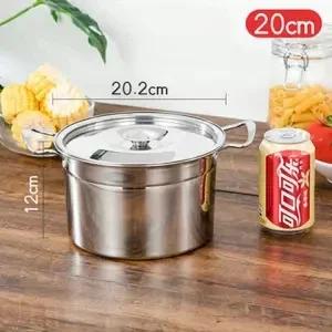 Soup Pot Stainless Steel  Stew  Soup Home Induction Cooker Pot with Lid Lard Tank Spice Tank Miso Instant Pot Kitchen