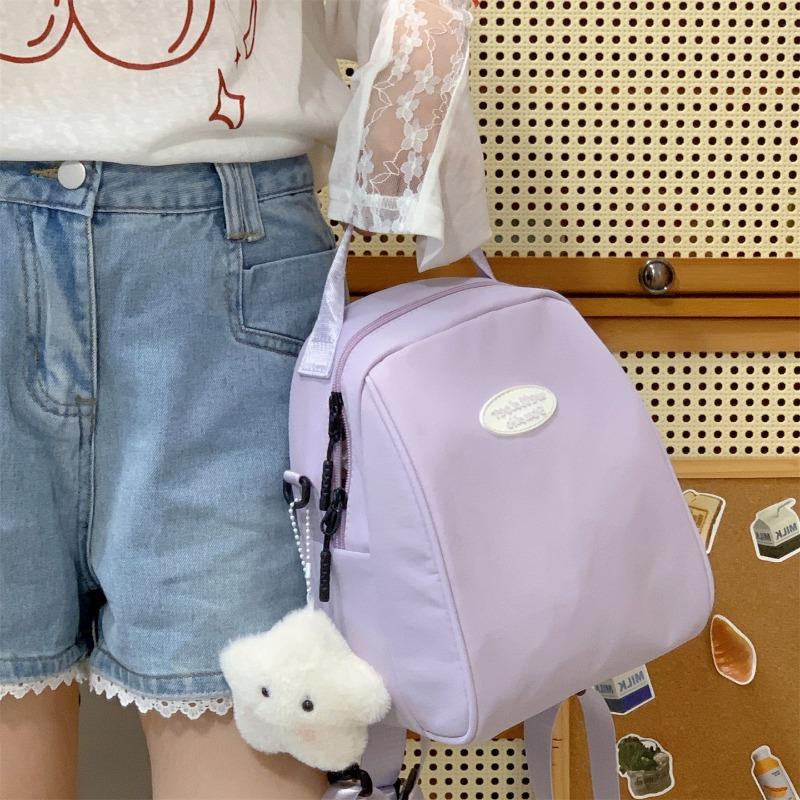 School bag new high value fresh sweet candy color multi-purpose backpack girl light travel backpack