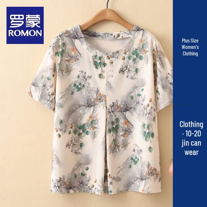 Romon Women s Plus Size Summer Short Sleeve T-Shirt 3XL