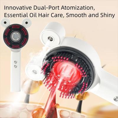 Therapy Hair Electric Spray Massage Combs Nano Atomization Oil Applicator Scalp Massaging Brush Red Blue Purple Light
