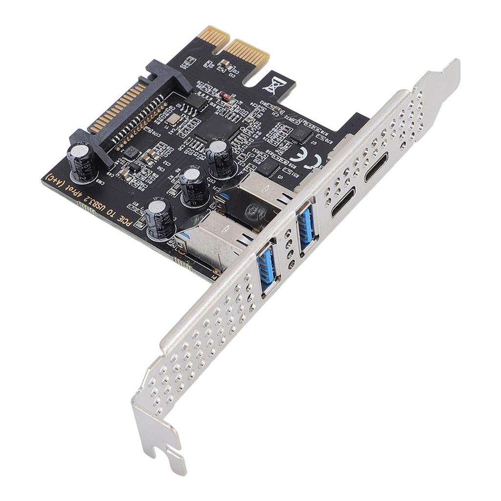 PCIE To USB and Type C Expansion Card 5Gbps Serial ATA Interface Support X1 X4 X8 X16 Stable Power