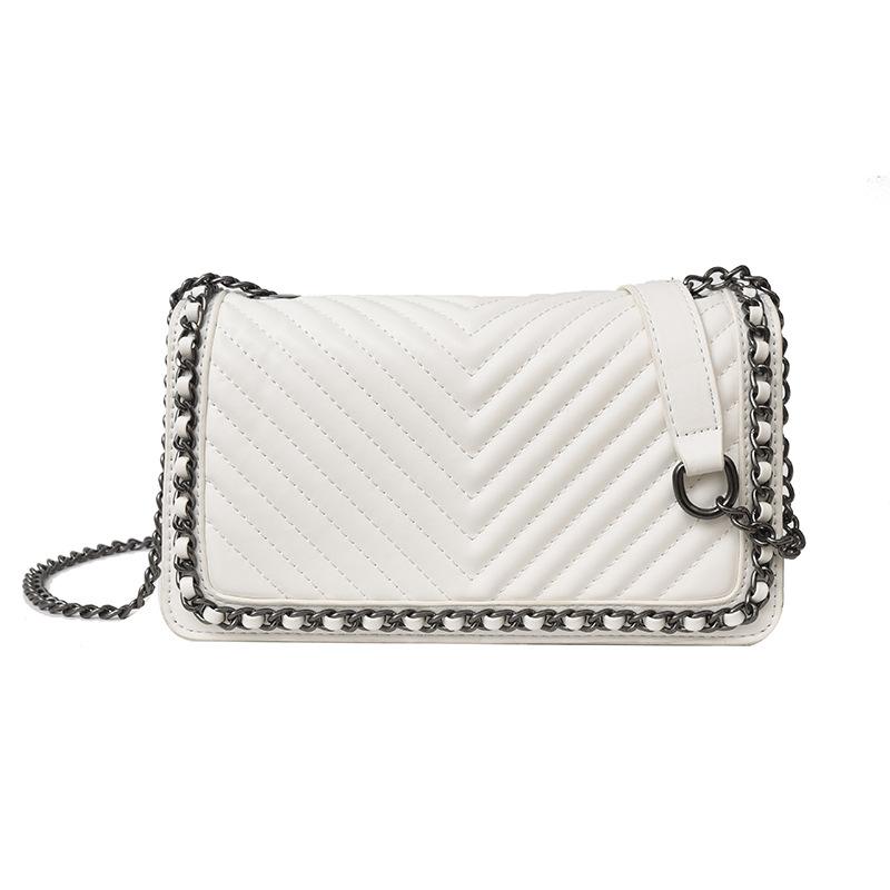 New Vintage Fashion Hundred Soft Premium Texture Quilted Bag - Women's Textured Chain Shoulder Crossbody Bag