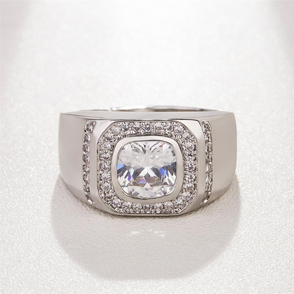 Prsten dominantní pánský diamantový módní pár prsten živý pánský prsten šperky