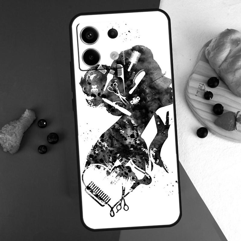 Barber Shop Hair Stylist Salon Case For Xiaomi Redmi Note 14 13 Pro 9 10 11 12 Pro 10S 11S 12S Redmi 14C 13C 10C 12C Coque