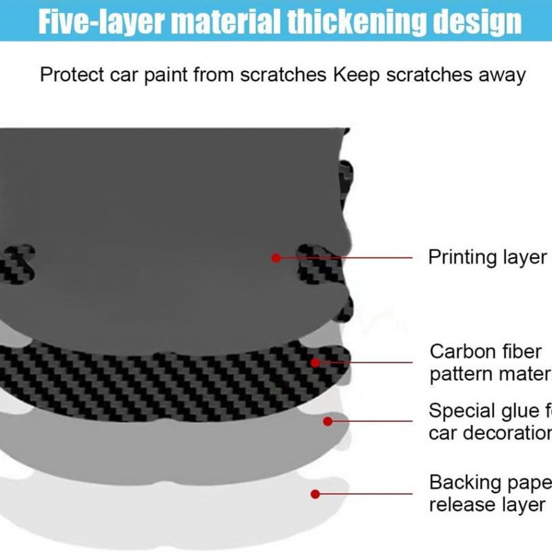 4/8 st Bilhandtagsdekal för repförhindrande Skyddsfilm