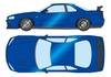 Make Up EIDOLON Scale BUILT BY LEGENDS Skyline Bayside Blue Finished Model EM681B 1/43 Mine's GT-R (BNR34)