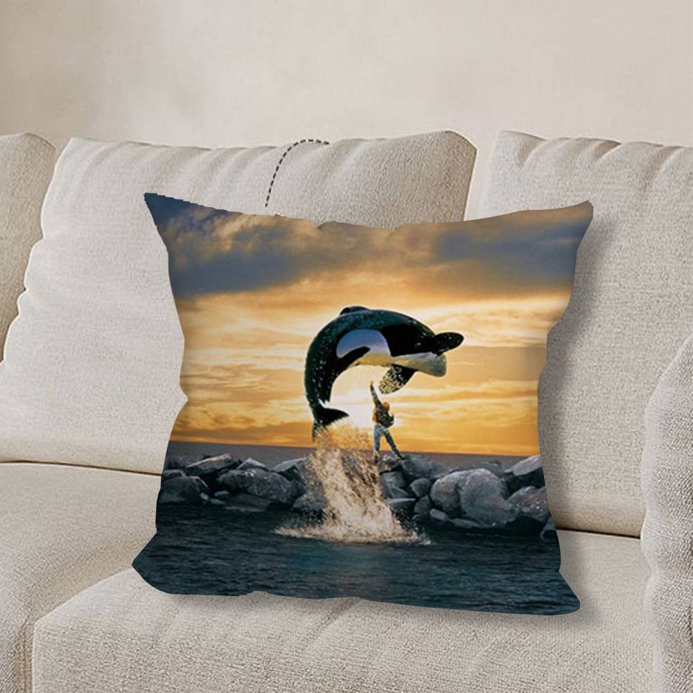 O-Orca Velryba W-Velryby Povlak na polštář Pohovka Obývací pokoj Ložnice Čelo postele Opěrka Polštář Čtvercový polštář Čas na zdřímnutí
