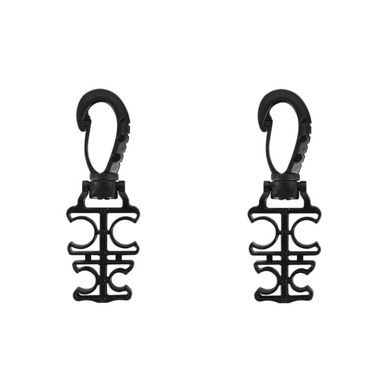 Scubas Diving Hose Holder Clip with Snap Hook Buckle Diving Double Hose Holder Clip Diving Double BCD Hose Clip Enduring