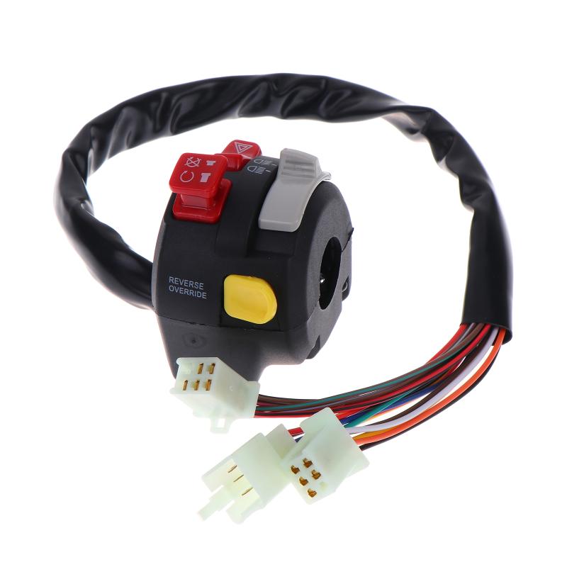 7/8" 22Mm Motorcycle Multifunction Handlebar Control Switch Assembly Warning Light Kill Start Turn Signal Horn Button Switch