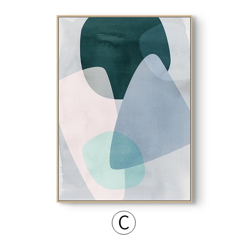Nordic Abstract geometry Wall Art Canvas Poster and Print Canvas Painting color Decorative Picture for Living Room Home Decor