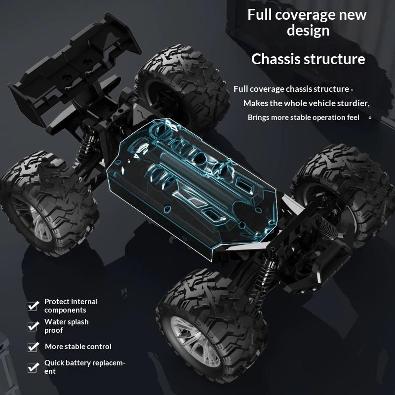 New Kf15 Four-Wheel Drive High-Speed Rc Car 1:16 Scale Remote Control Big Foot Climbing Off-Road Vehicle Racing Drifting Toy Car