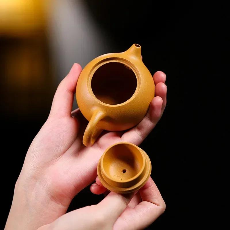 100ml Chinese Yixing Purple Clay Teapots Ball Hole Filter Handmade Tea Pot Beauty Tea Infuser Kettle Zisha Tea Set Customized