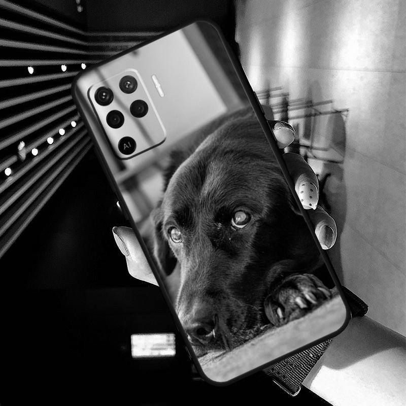 Schwarzes Labrador Hund Hülle Für Oppo A5 Pro A15 A17 A57 A77 A18 A38 A58 A78 A98 A94 A74 A54 A16 A76 A96 A40 A60 A80