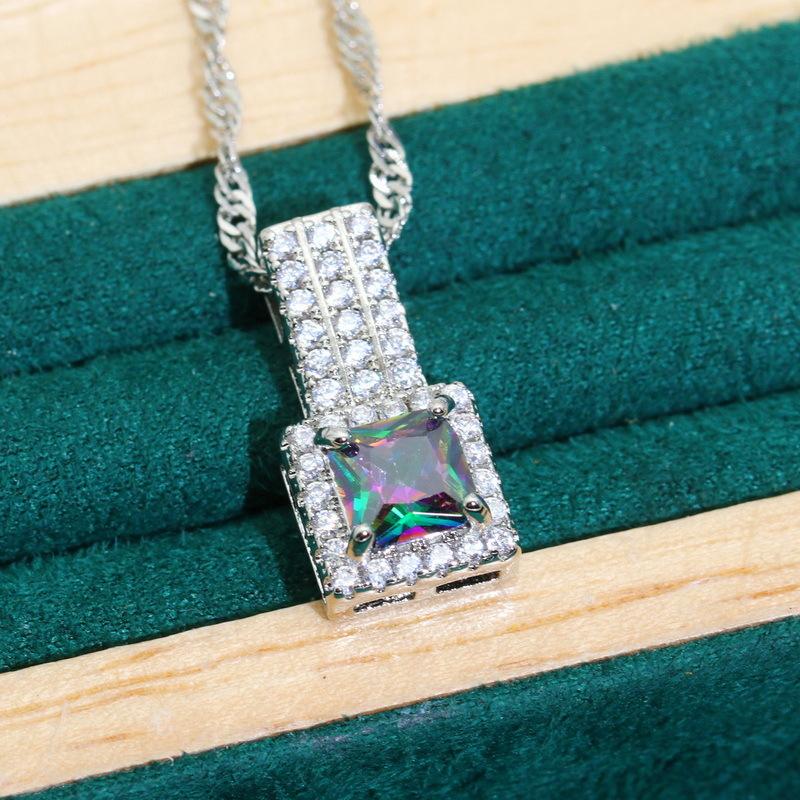 Fashion New Jewelry Europe and The United States Hot Anti Allergy Zircon Necklace Earring Ring