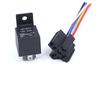 5PCS 12V 24V 40A Waterproof Automotive Relay 4pin 5pin Car Relay With Black Red Copper Terminal Auto Relay With Relay Socket