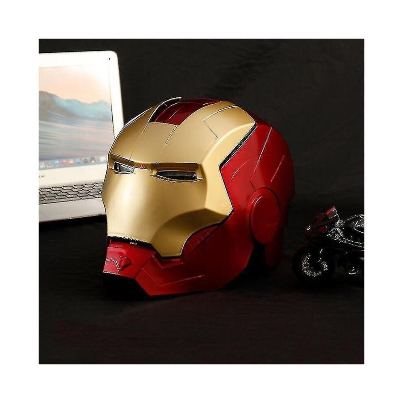 Avengers 1:1 Iron Man Electric Helmet Cosplay Mask - 3D PVC LED Luminous Mask for Kids & Adults, Perfect Party Costume