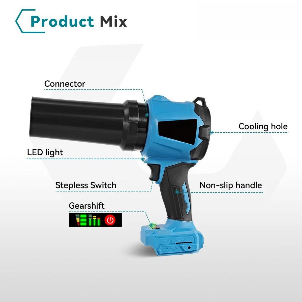 3000W 350M/S Brushless Electric Turbo Fan Blowers Handheld Jet Fan Portable Leaf Snow Dust Blowing Power Tools