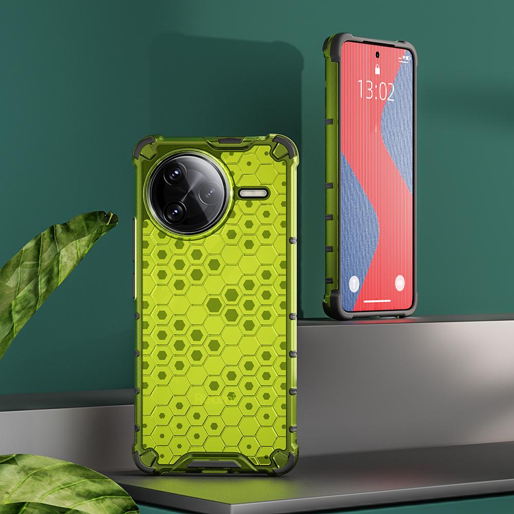 KEYSION Shockproof Armor Case for POCO F7 Pro F7 Ultra Silicone+PC Transparent Honeycomb Phone Cover for Xiaomi POCO F7 Ultra