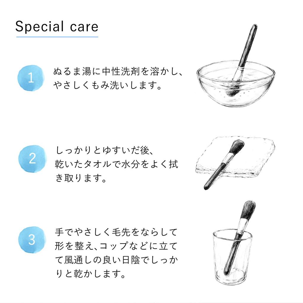 Set of Cheek Eyeshadow and Lip Makeup Kumano Face Brush Starter Set [Susu] 3-Piece Brush, Brush, Brush, Brushes, Brushes, Makeup,