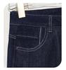 Women's Dark Blue Spliced High-Waisted Straight-Leg Slimming Jeans - Spring & Autumn 2024
