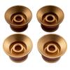 Musiclily Pro Inch-Standard Guitar Reflector Knobs, 2 Volume, 2 Tone, for USA Les Paul SG, Amber/Silver Top (Set of 4)