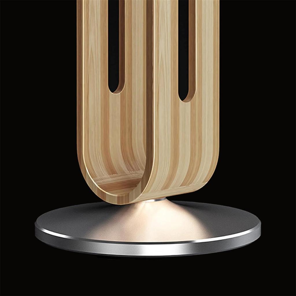 Stylish bamboo headphone stand in a Scandinavian style that complements your interior (natural)