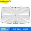 For VOLKSWAGEN VW 2025 Hot Car Sunshade Retractable Sunscreen Heat Insulation Front Windshield Parasol For Volkswagen VW GTI Gol QC3