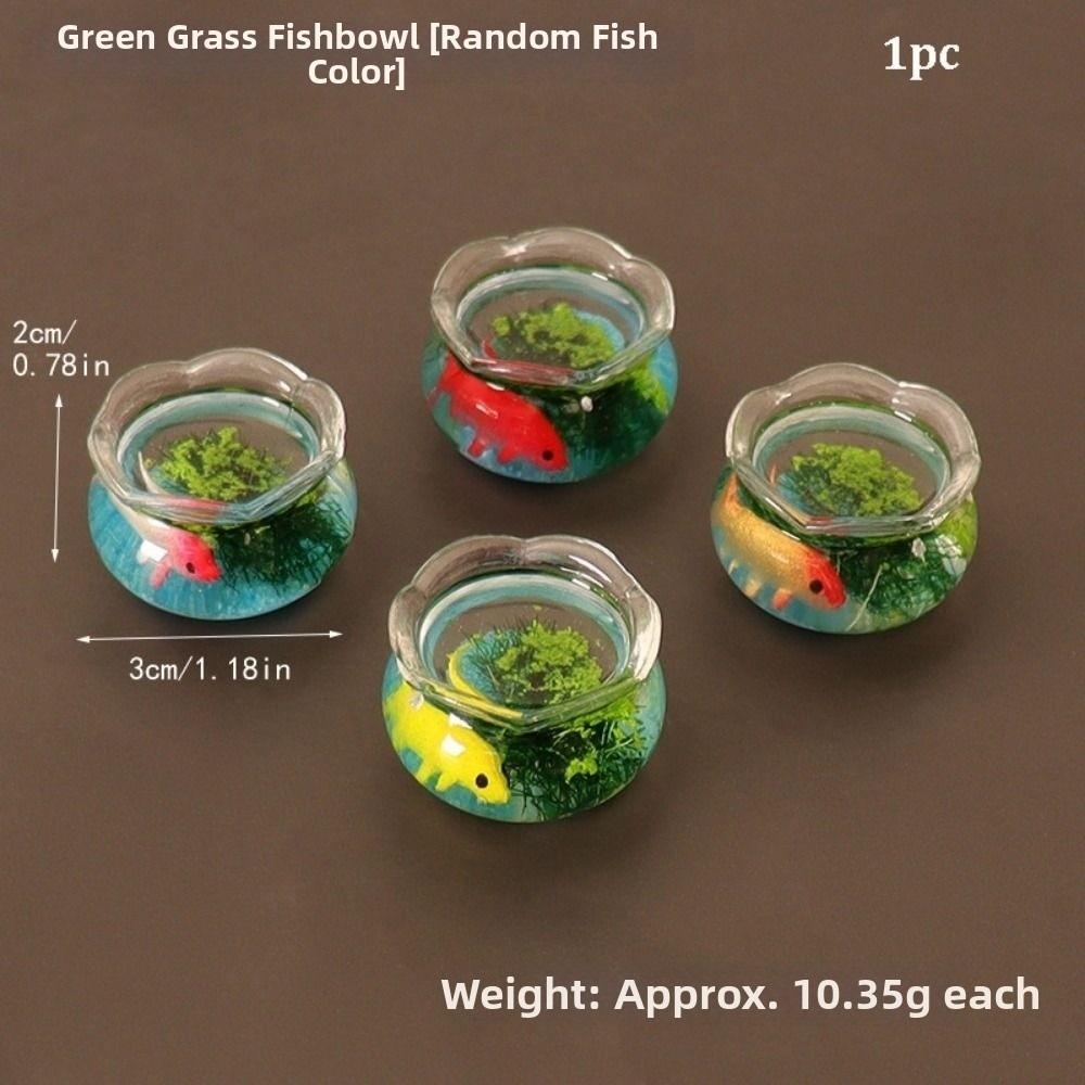 3*2cm 1/12 Fish Tank Plastic Fish Tank Bowl Dollhouse Decals  1/6 1/12 Dollhouse Decoration