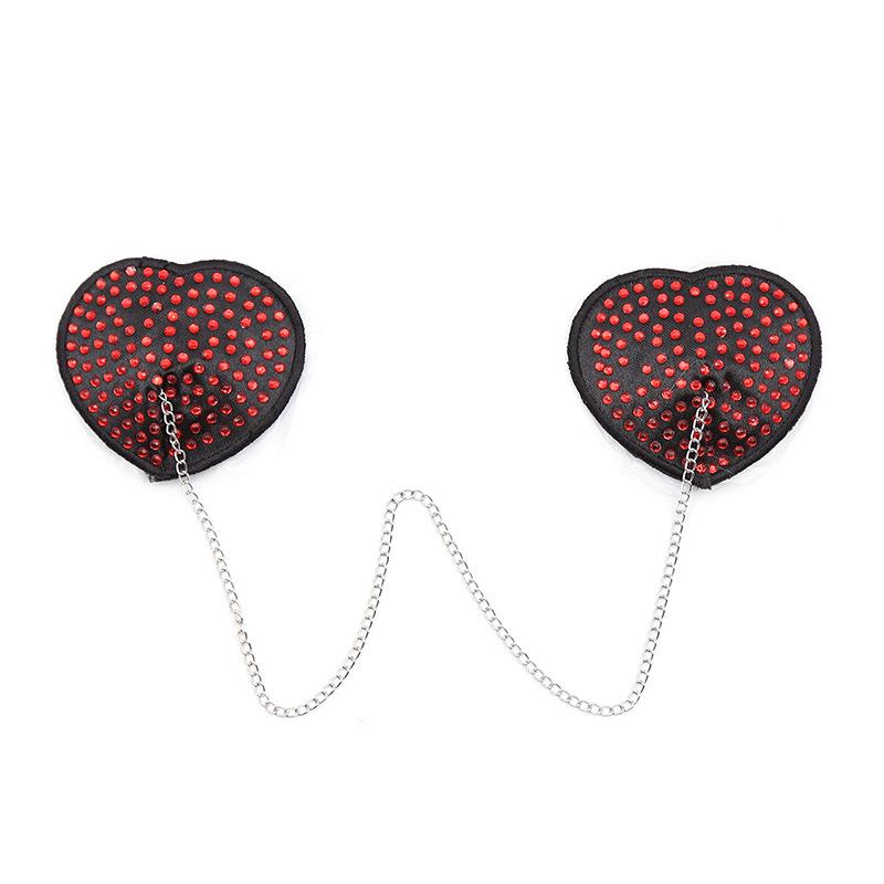 Strass Brustwarzen-Pasties Kette - Erotisches Spielzeug Aufkleber für Erwachsene