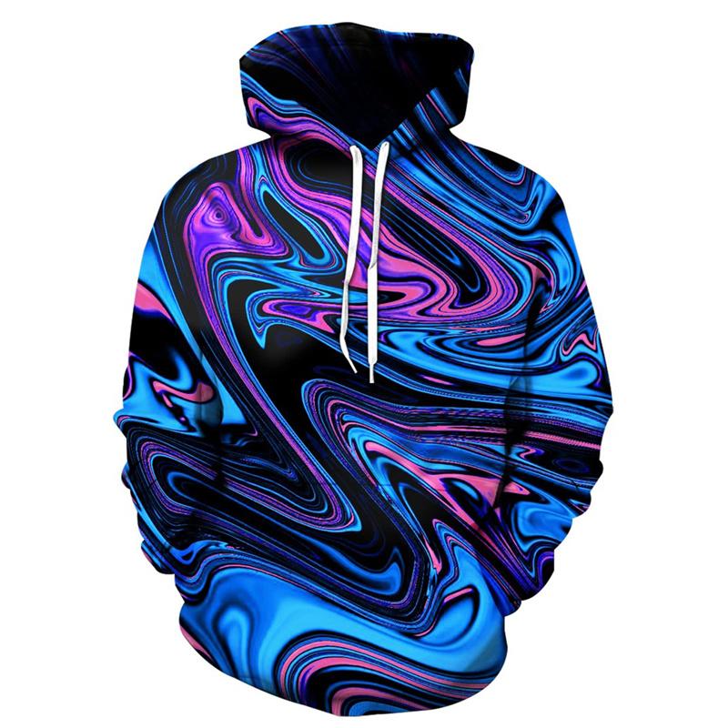 3D Printed Flower Leaf Hoodie For Men Colorful Plants Pattern Long Sleeves Fashion Sweatshirts Pullover Tops Oversized Hoodies