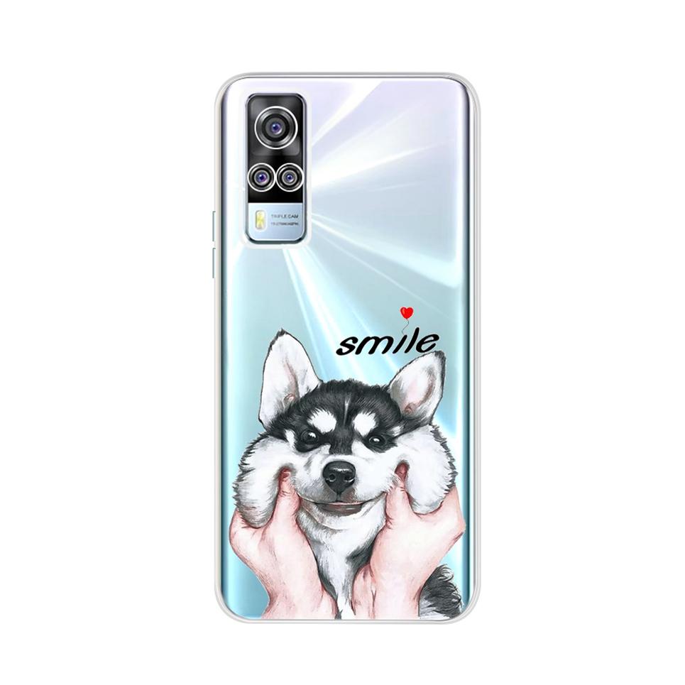 

For VIVO Y31 Case 2021 6.58 Transparent Soft TPU Bumper Shell ON Funda Vivo Y31 Y 31 VIVO V2036 Cover Coque New Fashion Pattern VIVO Y31