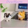 Drewniana Figurka Kota i Corgi Ręcznie Robiona z Rzeźbieniem Na Prezent i Dekorację Domu