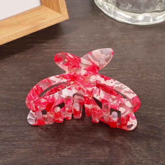 Hair Claw Hollow Butterfly Design Anti-slip Teeth Back Head Hair Clip Multiple Colors Available Versatile Hair Accessory