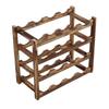 Wine Rack Pine Wood Wine Bottle Storage Shelf Display Organizer Decor for Countertop Home 4 Layer