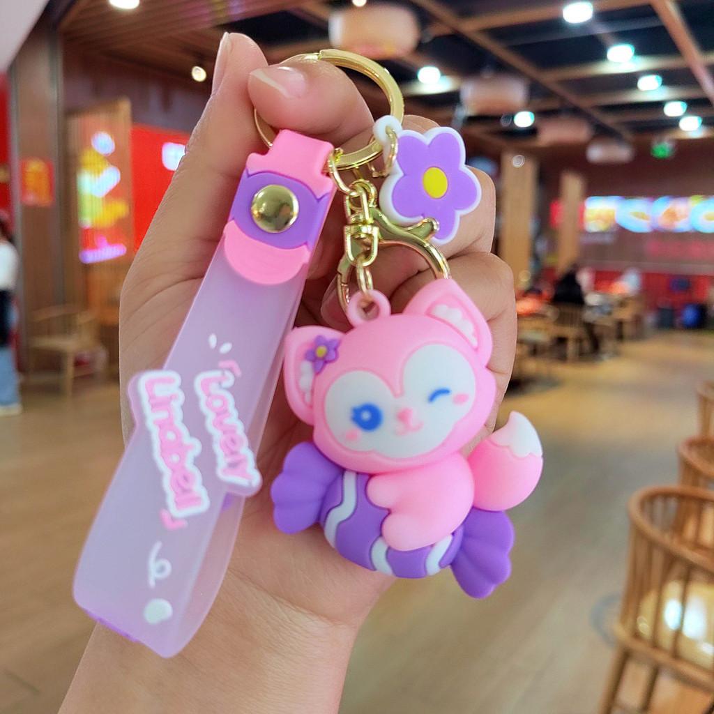 Fun And Whimsical Silicone Fox Keychain Car Accessory Or Charm Bag