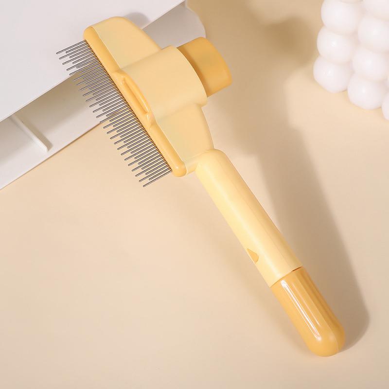 Steel Pet Deshedding Brush Easy to Clean with Massage for Pets Designed for Gentle Daily Care Helps