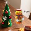 8 Christmas Bottles In The Shape of A , Glass Containers for Candy,