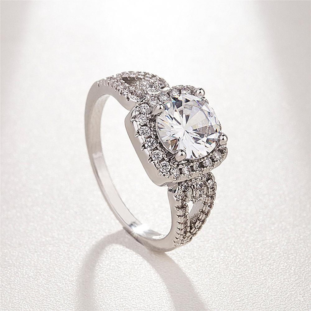 Bijoux fantaisie en Zircon européen et américain, bague tendance pour femmes 