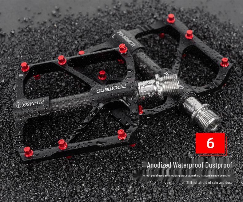 PROMEND 86T Mountain Bike Pedals - Titanium Axle, Carbon Tube, 3 Bearings, Road Cycling Pedals