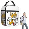 Miles Tails Prower Insulated Lunch Bag for Women Children Leakproof Food Boxes Thermal Lunch Box Tote